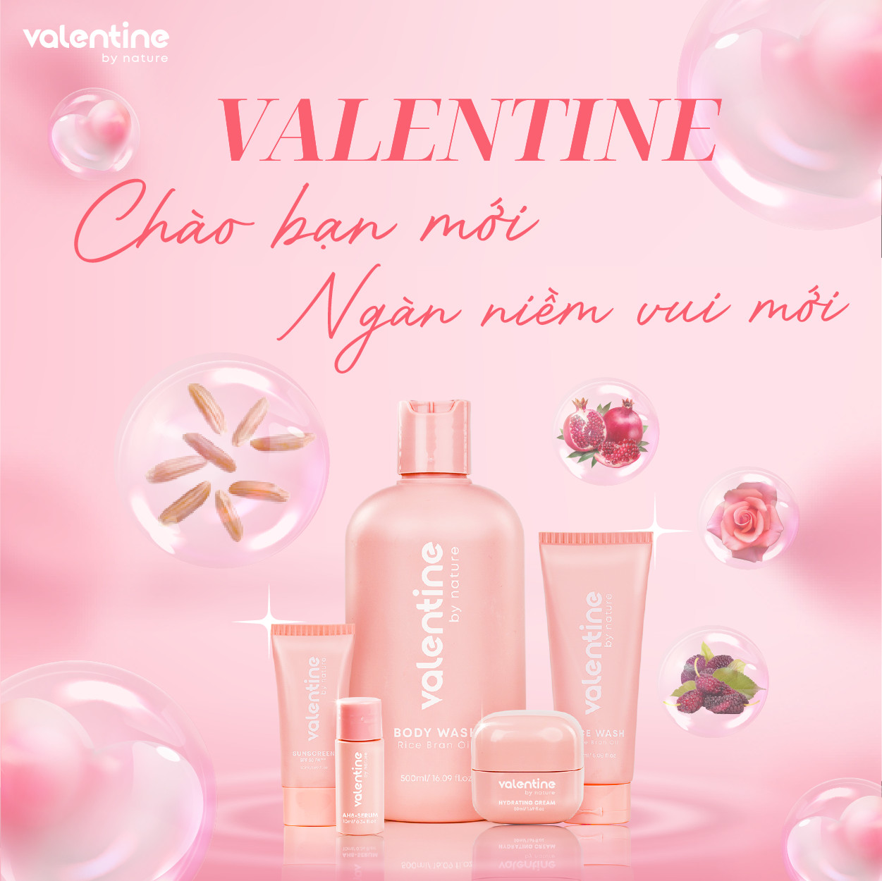 Thương hiệu mỹ phẩm Valentine mới với các sản phẩm từ thiên nhiên